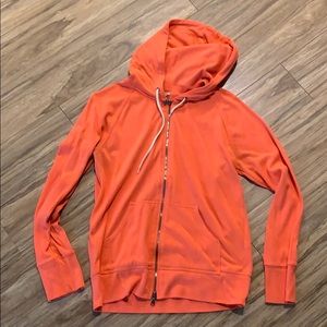 Coral JCrew Zip Hoodie